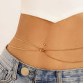 Thin chain belly button waist decoration body chain double-layer metal wind versatile waist chain