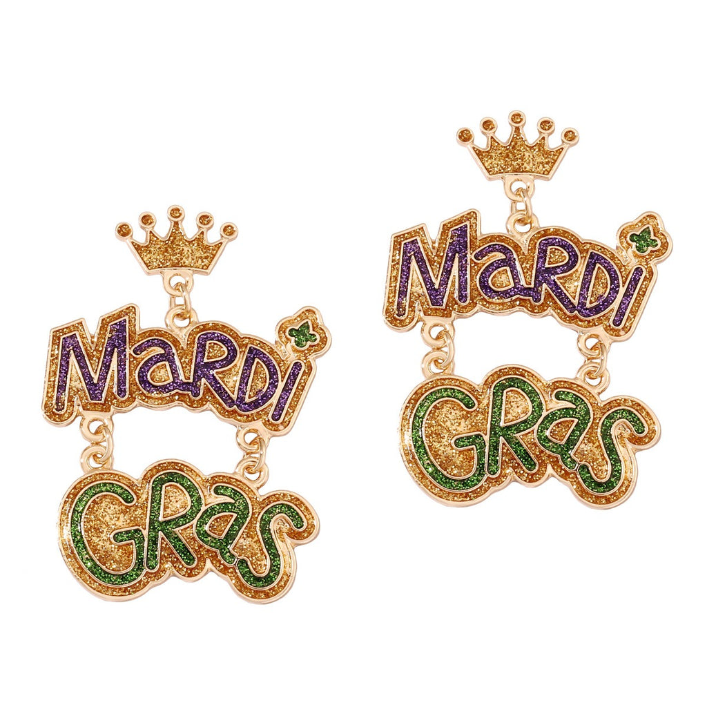 Colorful letter niche design with versatile and luxurious earrings and earrings accessories