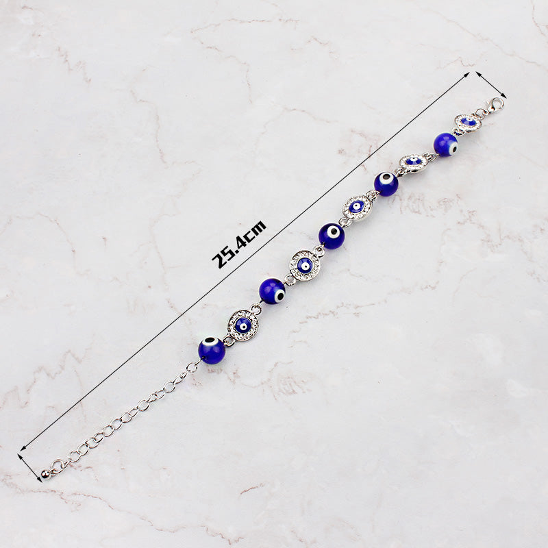 Blue Evil Eyes Bracelet Charms Bracelets For Men Zinc Alloy Blue Lucky Erotic Eye Turkish Bracelet For Women