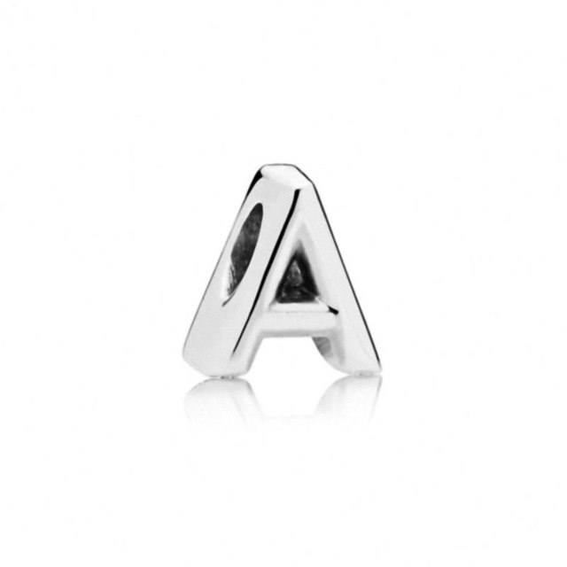 S925 initial alphabet letter A-Z diy loose bead Fits pandora charms silver original bracelet for women jewelry