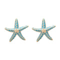 Drip oil earrings, starfish earrings, female fashion