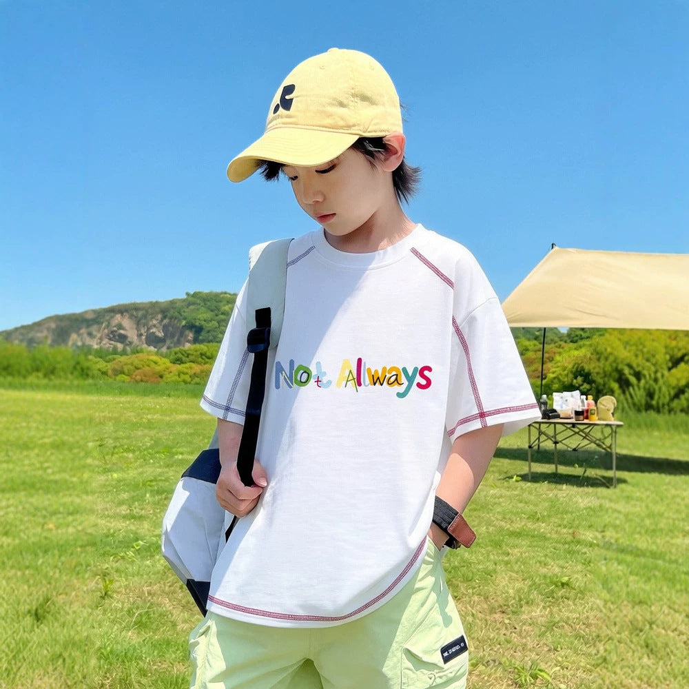 Boy Short Sleeve T-Shirt Lightweight Stylish Top