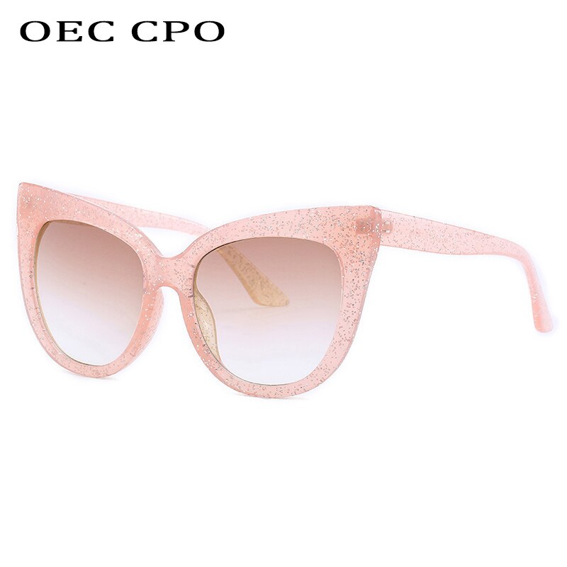 New Brand  Star Style Luxury Sunglasses Women Oversized Cat Eye Sunglasses Female Vintage Round Big Frame Outdoor Sunglass UV400