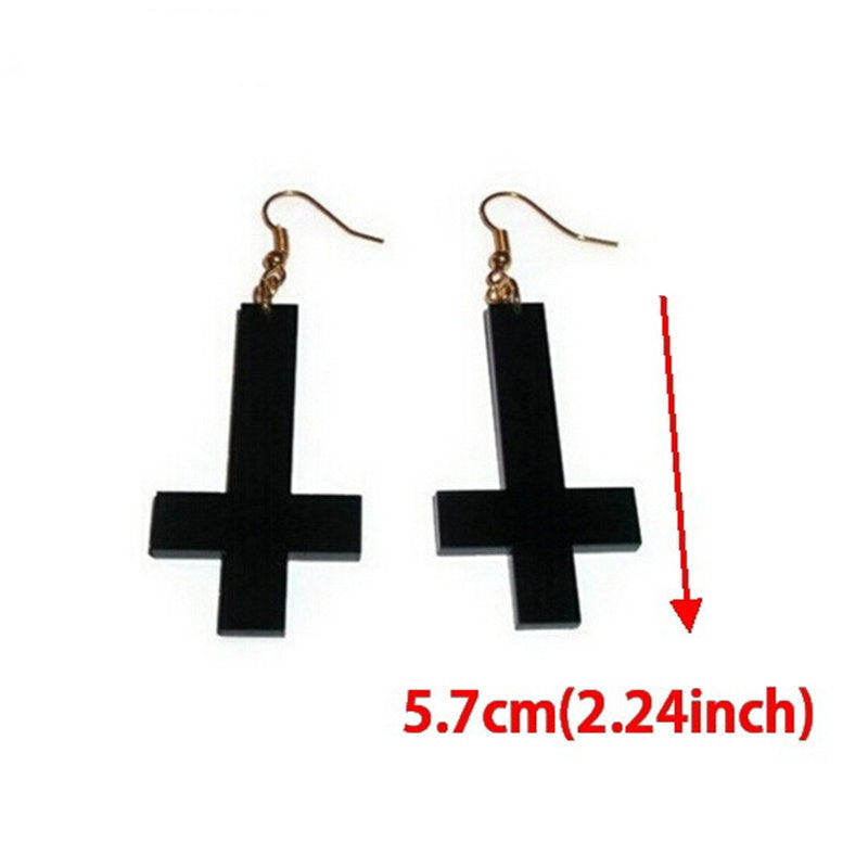 Acrylic Jewelry Custom Cross Drop Earrings for Women Brincos HipHop Pentagram Large Earring Woman Pendientes Oorbellen