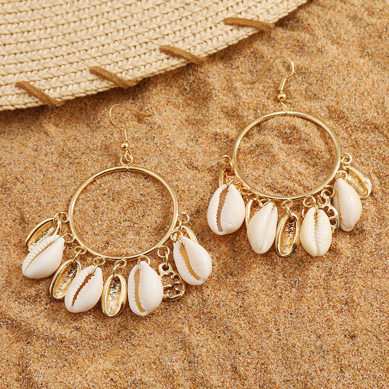 New marine life series shell earrings natural conch earrings