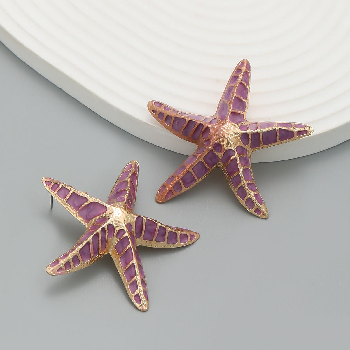 Drip oil earrings, starfish earrings, female fashion