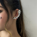 Sweet and cool versatile rhinestone outline elf ear hook exaggerated single alloy niche earring female