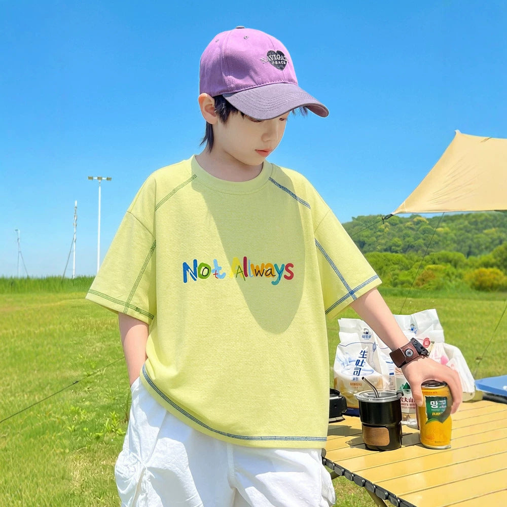 Boy Short Sleeve T-Shirt Lightweight Stylish Top