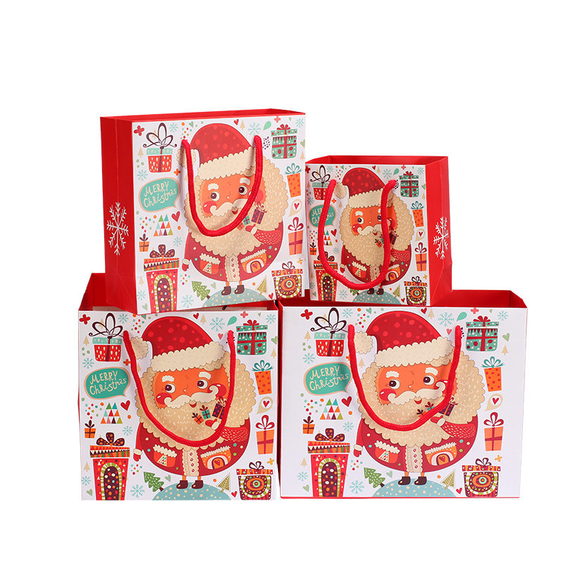 1pc Merry Christmas Kraft Paper Gift Bags Santa Claus Xmas Tree Packing Bags Happy New Year Christmas Candy Bags