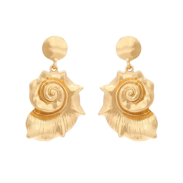 Alloy conch pendant earrings conch pendant earrings for women