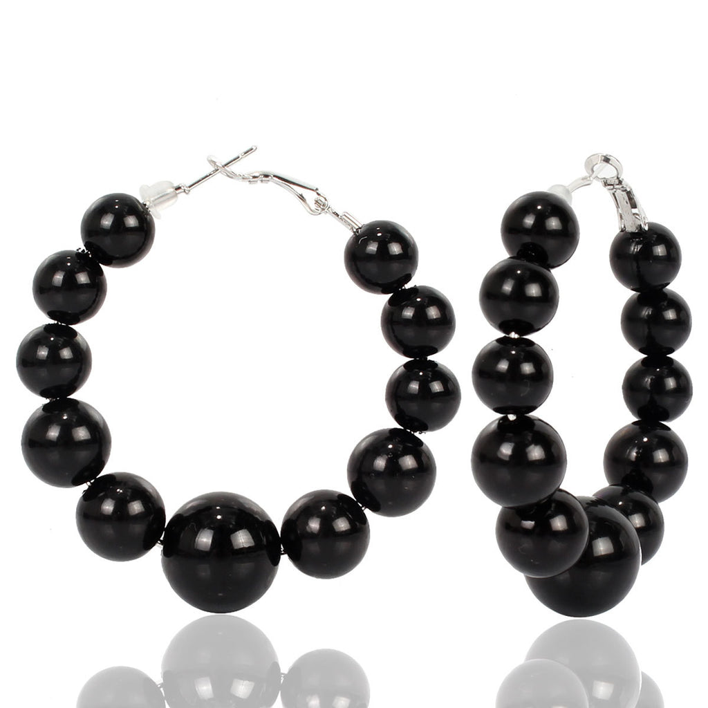 Exaggerated Earrings Fashion Large Circle Imitation Pearl Earrings For Women