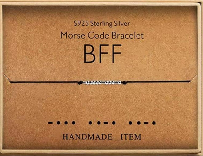 Fuck Off Morse Code Bracelets for Women Men Bracelets Beads on Silk Cord Friendship Bracelet Gift Jewelry