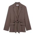 Fashion suit jacket+waist long pants set