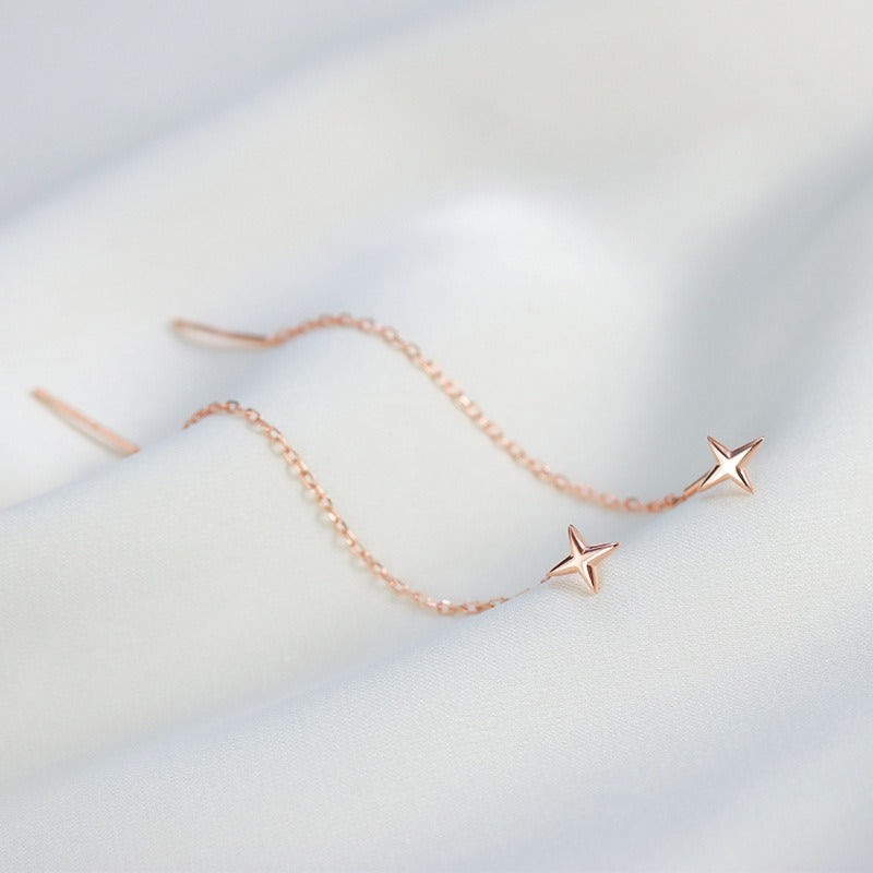 Star tassel earrings for women's long style earrings