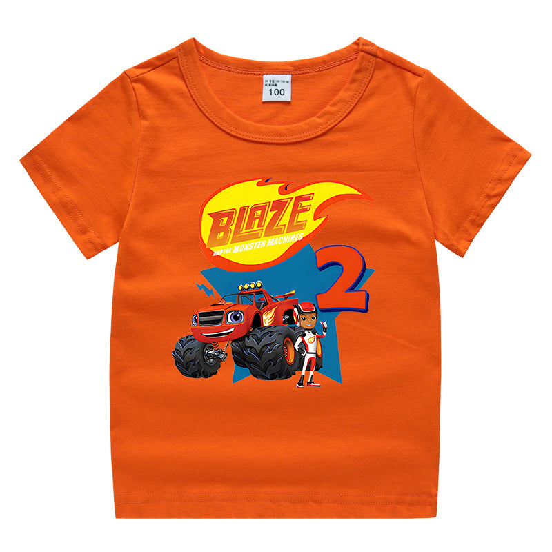 Summer short sleeved T-shirt for boys and girls