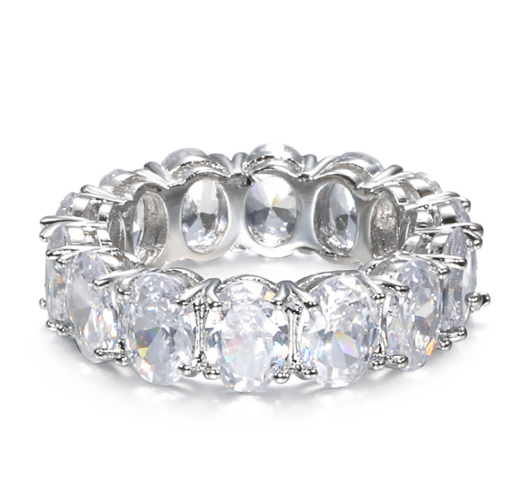 luxury 925 sterling silver wedding band eternity ring for women big gift for ladies love wholesale lots bulk jewelry R4577