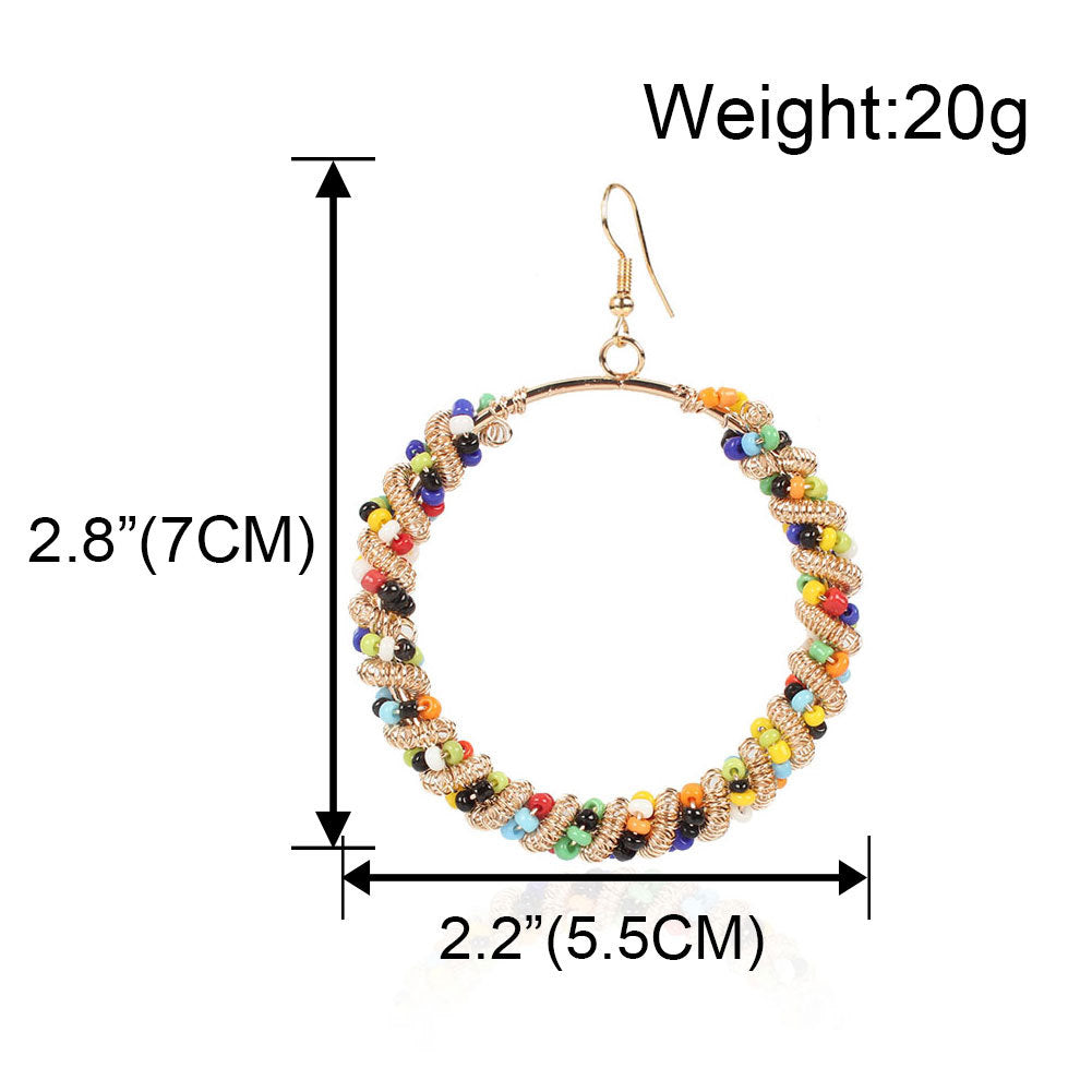 Fashion Stud Earrings Women's Contrast Color Geometric Earrings
