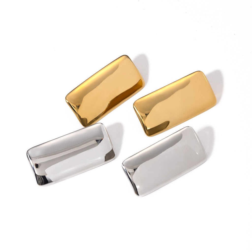 Rectangular smooth earrings for women, trendy and cool style earrings