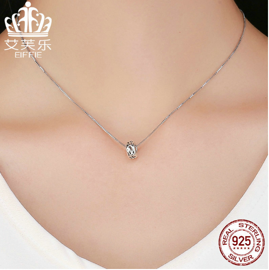 Retro Curly Grass Pattern For Girlfriend Gift S925 Sterling Silver Bracelet Love-Shaped Spacer SCC716