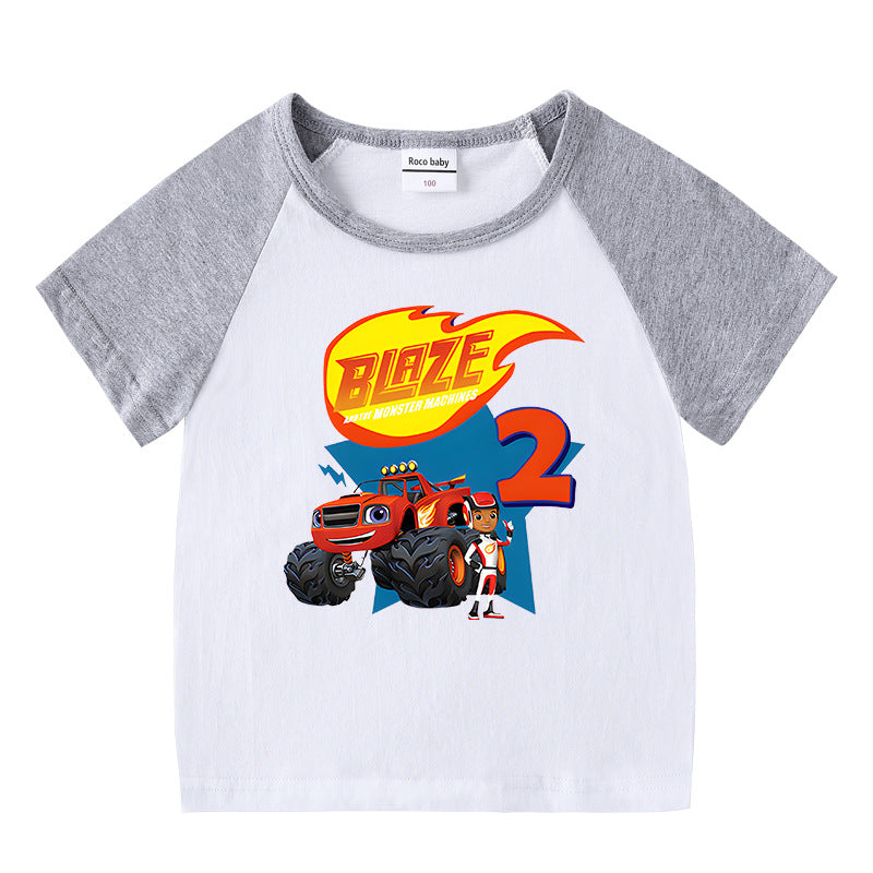 Summer short sleeved T-shirt for boys and girls