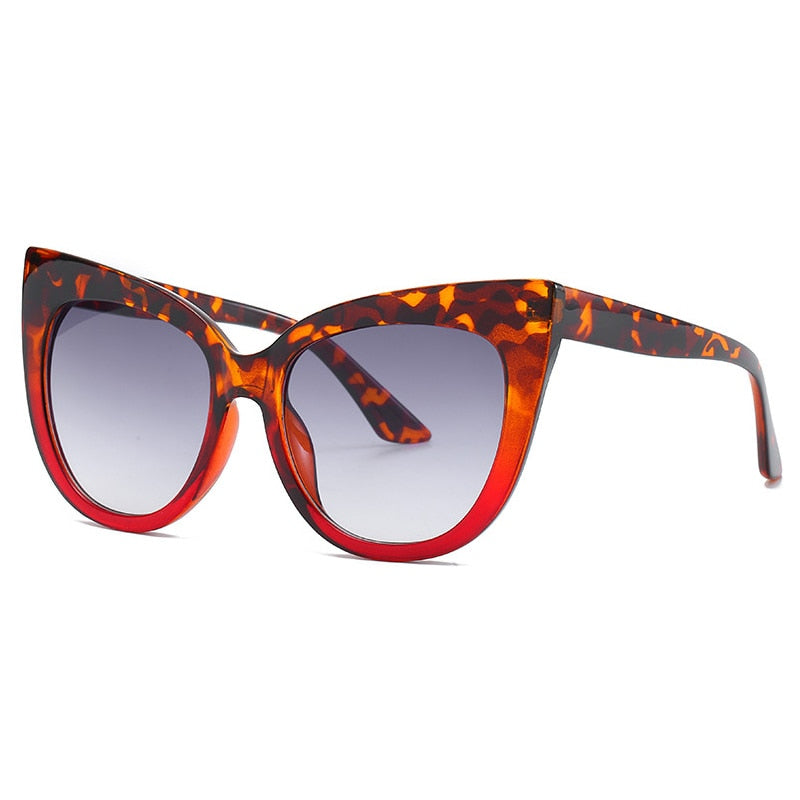 New Brand  Star Style Luxury Sunglasses Women Oversized Cat Eye Sunglasses Female Vintage Round Big Frame Outdoor Sunglass UV400