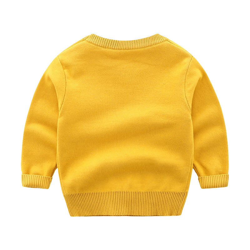 Children's Knitwear Boys' and Girls' Lion Cartoon Pattern Sweater