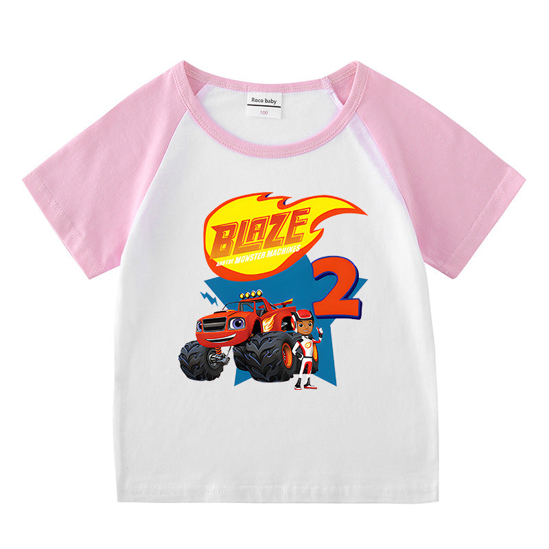 Summer short sleeved T-shirt for boys and girls