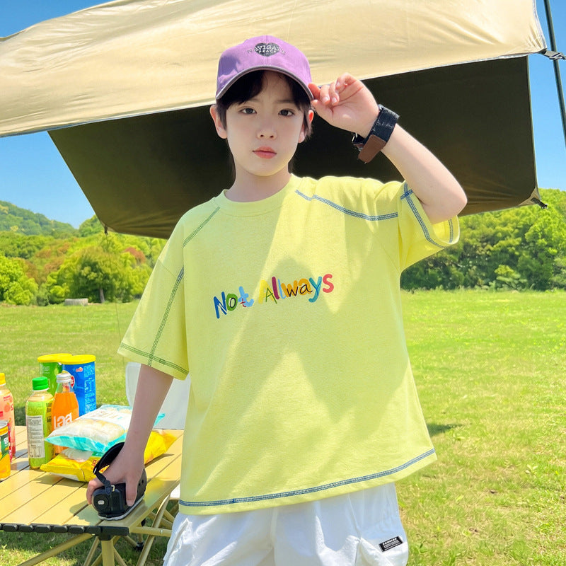 Boy Short Sleeve T-Shirt Lightweight Stylish Top