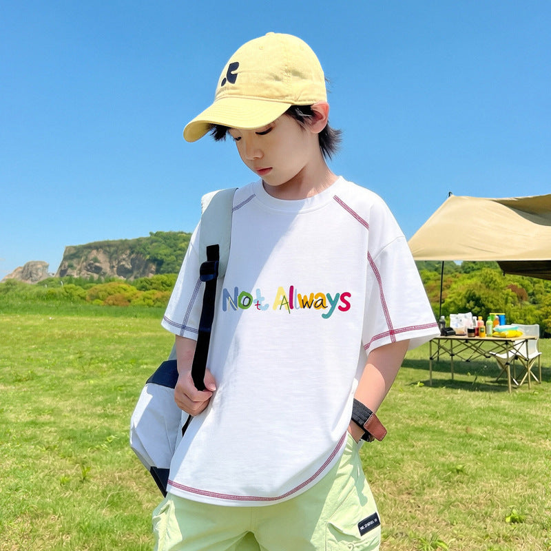 Boy Short Sleeve T-Shirt Lightweight Stylish Top