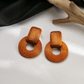 Bohemian Geometric Round Earrings