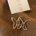 Irregular design sense metal butterfly earrings women's temperament fashion earrings