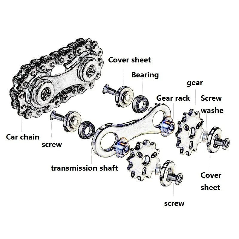 Gear car chain fidgets spinner gyro chain decompression gyro fun metal fingertips gyro toy for adult boy