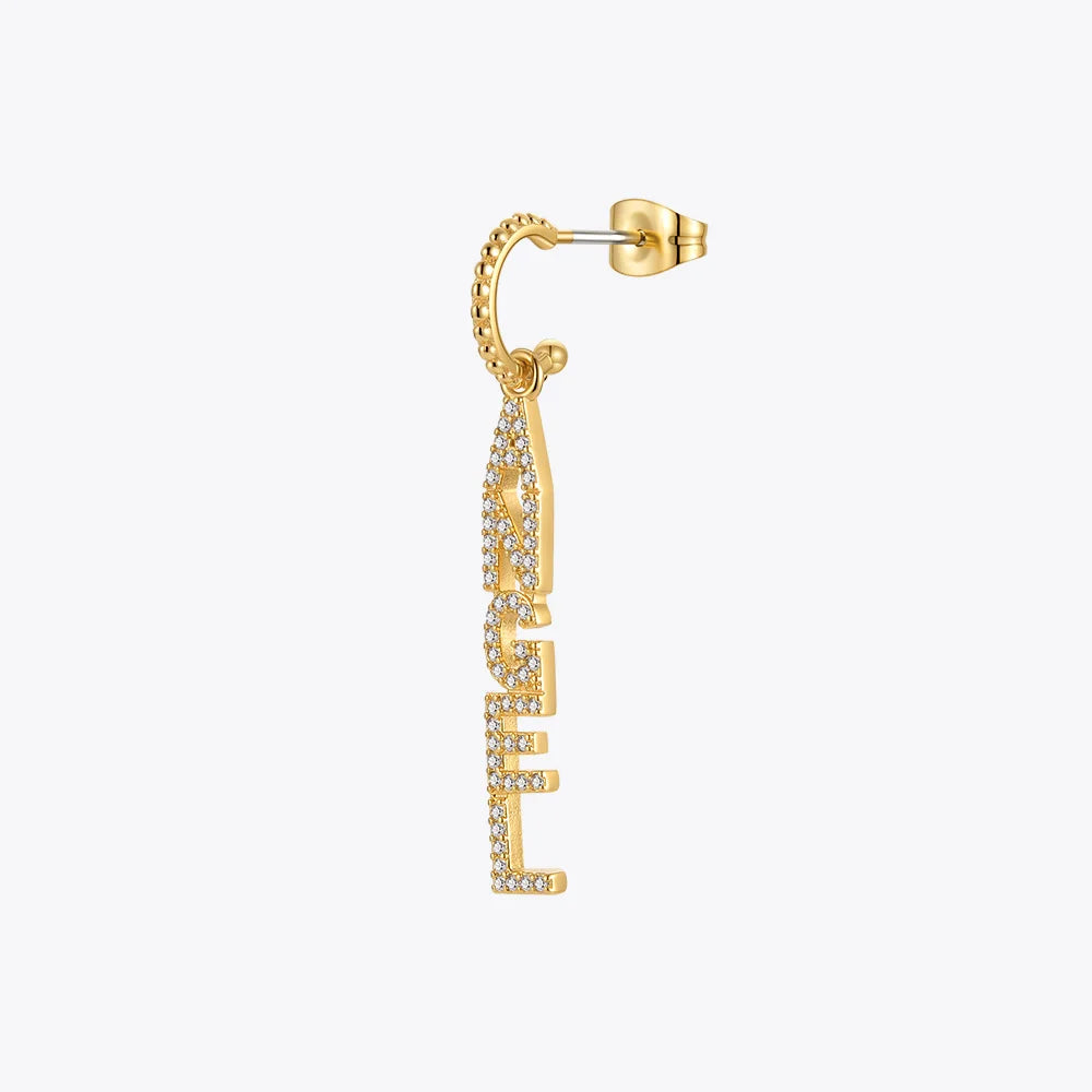 Gold Color Initial Dangle Earrings For Women Letter Drop Earings Set  Femme Fashion Jewelry
