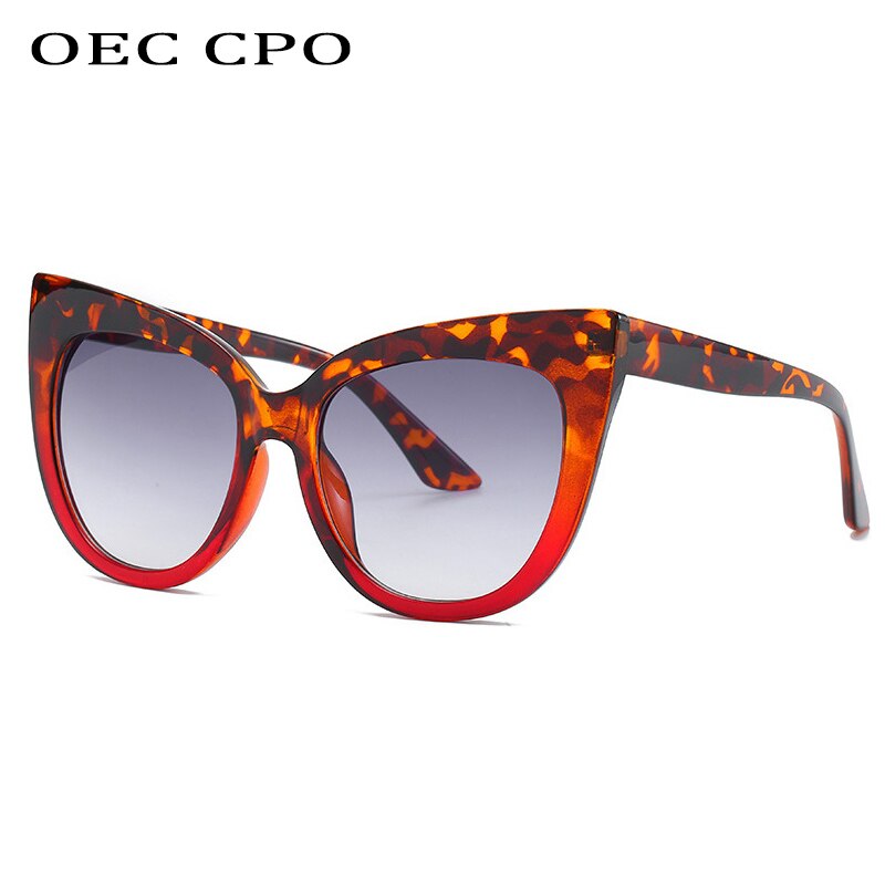 New Brand  Star Style Luxury Sunglasses Women Oversized Cat Eye Sunglasses Female Vintage Round Big Frame Outdoor Sunglass UV400