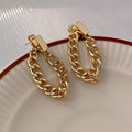 Silver Needle Metal Style Chain Tassel Earrings Fashion Long Earrings