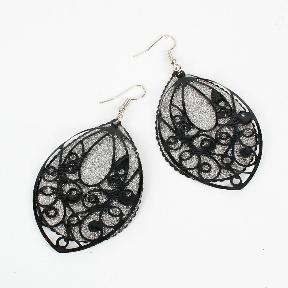 Fashion Creative Retro Frosted Oval Earrings Personality Earrings For Women
