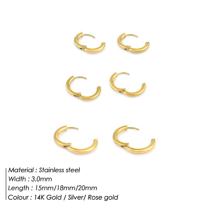 Stainless steel circle earrings