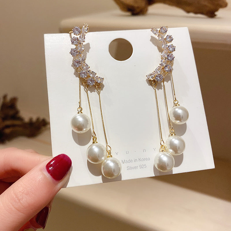 XP17 Trendy Water Drop Women Dangle Earrings Long Tassel Ear